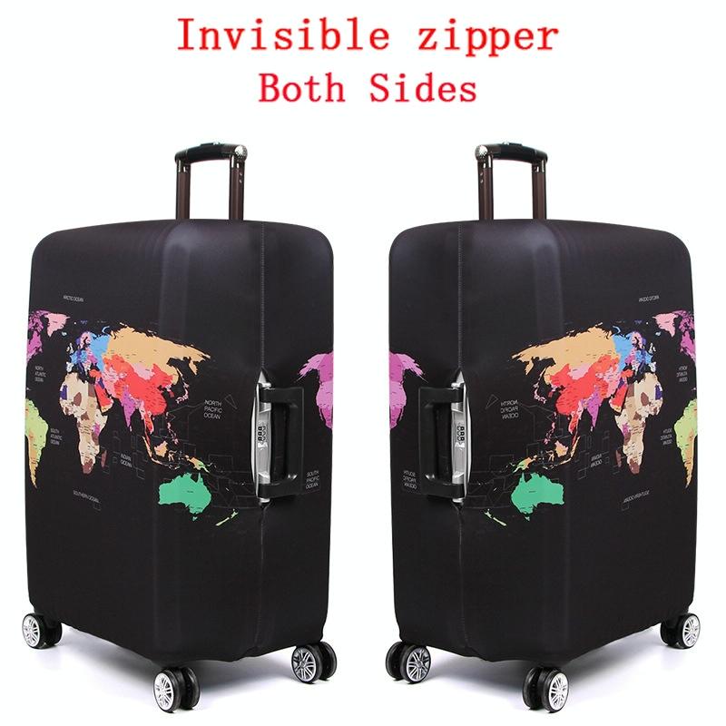 Protective Elastic Suitcase Cover - Fits 19-21 Inch Luggage - Dustproof & Scratch-proof - Geometric Map