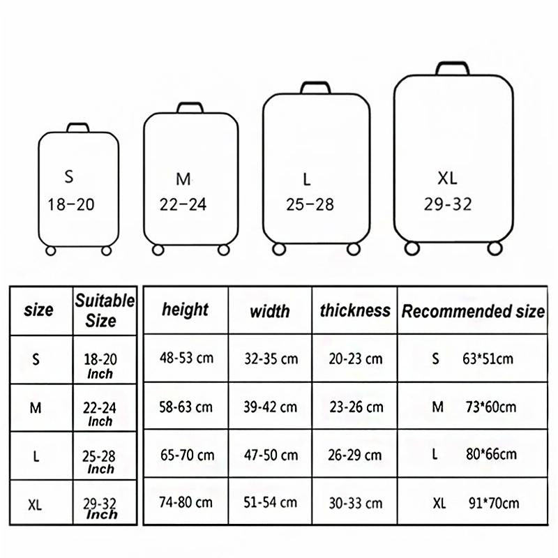 Protective Elastic Suitcase Cover - Fits 19-21 Inch Luggage - Dustproof & Scratch-proof - Geometric Map