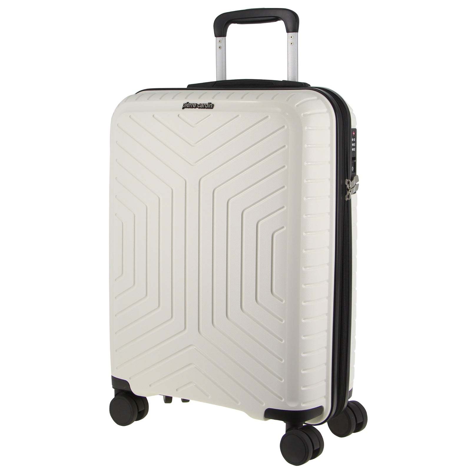 Pierre Cardin Suitcase Travel Luggage Bag - White - 65m