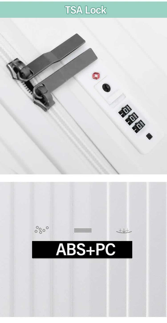 Smart Hard-Shell Luggage with USB Charging Port & Cup Holder - 20Spinner Suitcase in Blue"