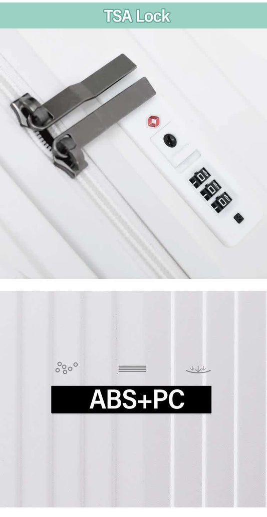 Smart Hard-Shell Luggage with USB Charging Port & Cup Holder - 20Spinner Suitcase in Back"