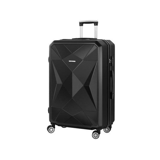 Wanderlite 28" Luggage - Secure Travel Suitcase Black