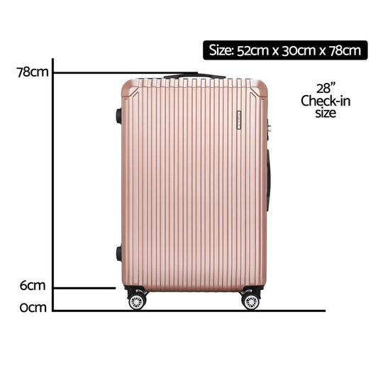 Wanderlite 28'' Luggage - TSA Hard Case Suitcase Set