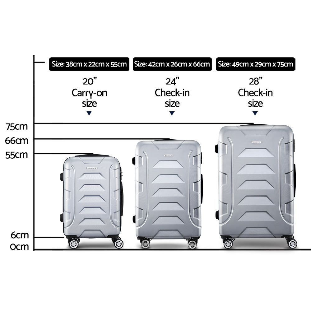 Wanderlite 3pc Luggage Suitcase