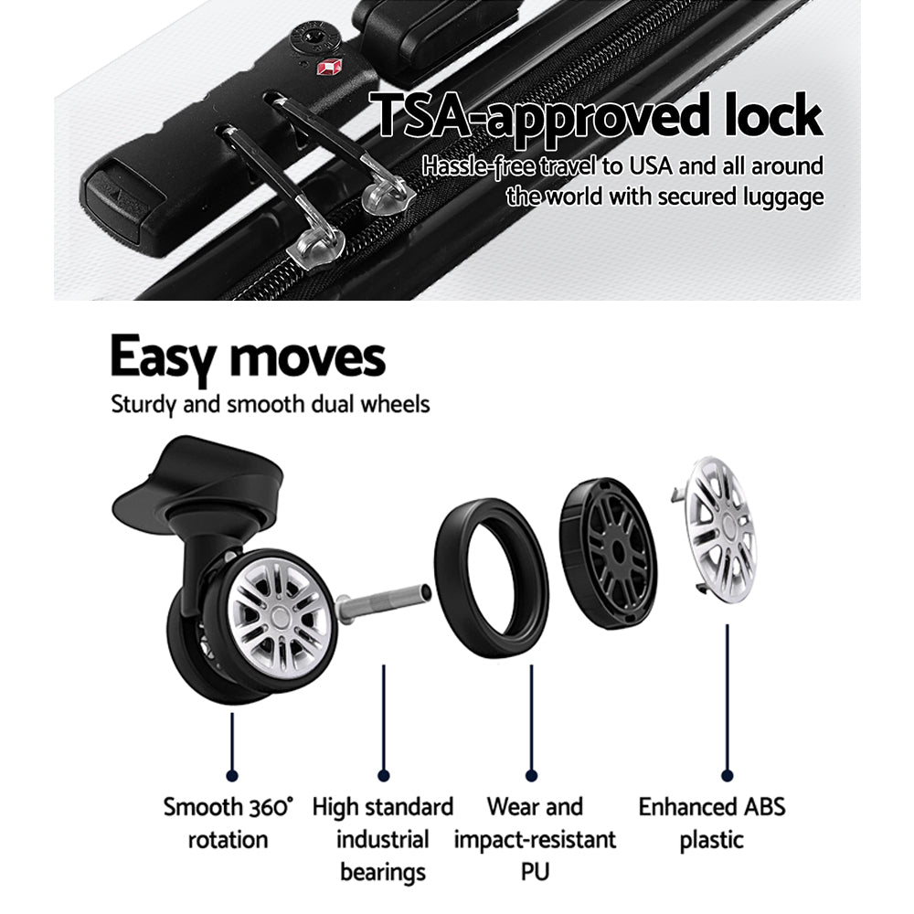 Wanderlite 3pc Luggage Suitcase