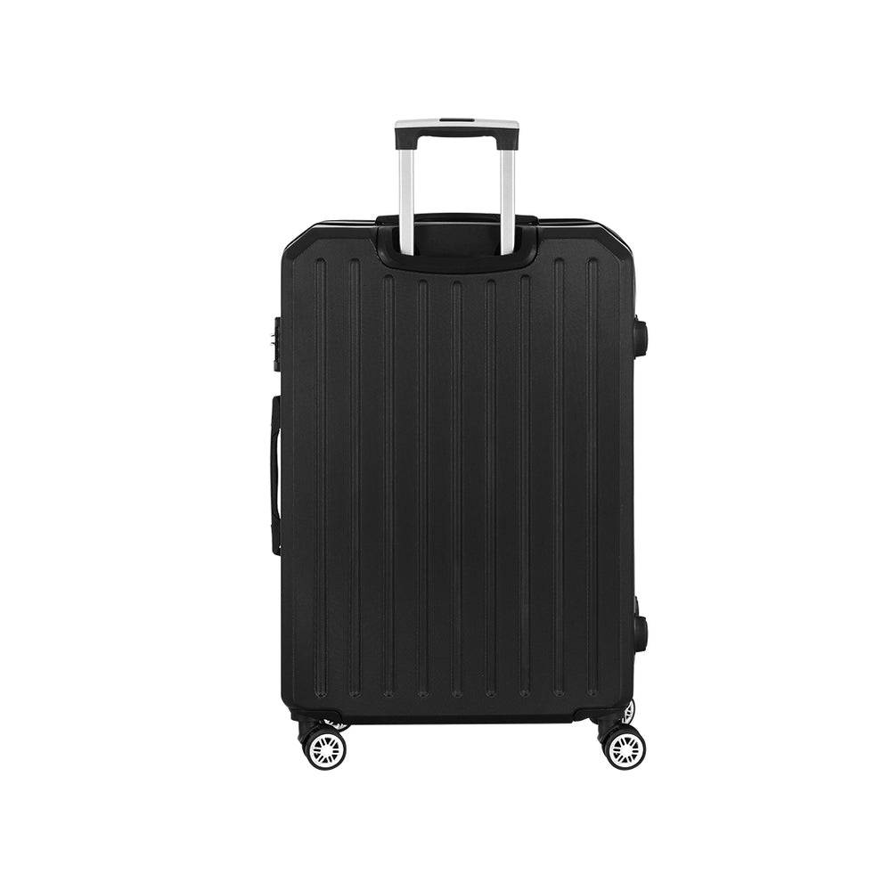Wanderlite 28" Luggage - Secure Travel Suitcase Black