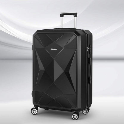 Wanderlite 28" Luggage - Secure Travel Suitcase Black