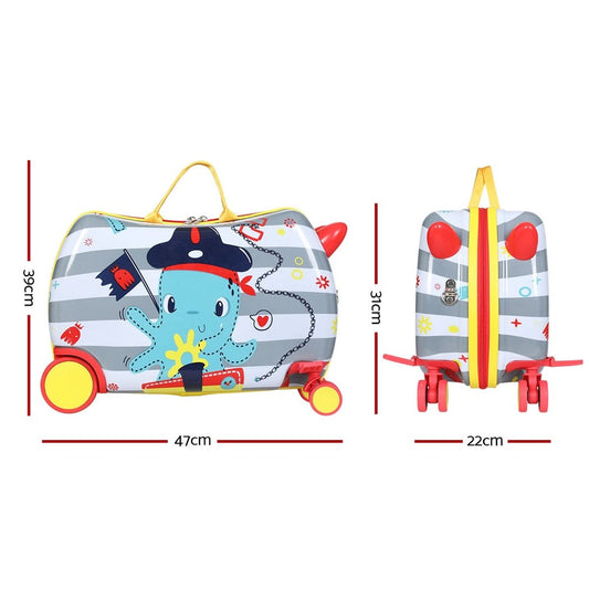 Wanderlite Kids Ride On Luggage Children Suitcase Trolley Travel
