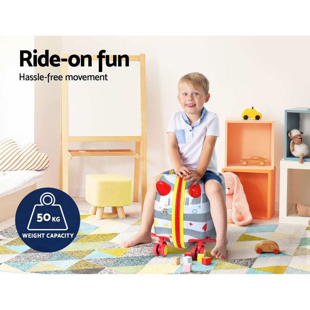 Wanderlite Kids Ride On Luggage Children Suitcase Trolley Travel