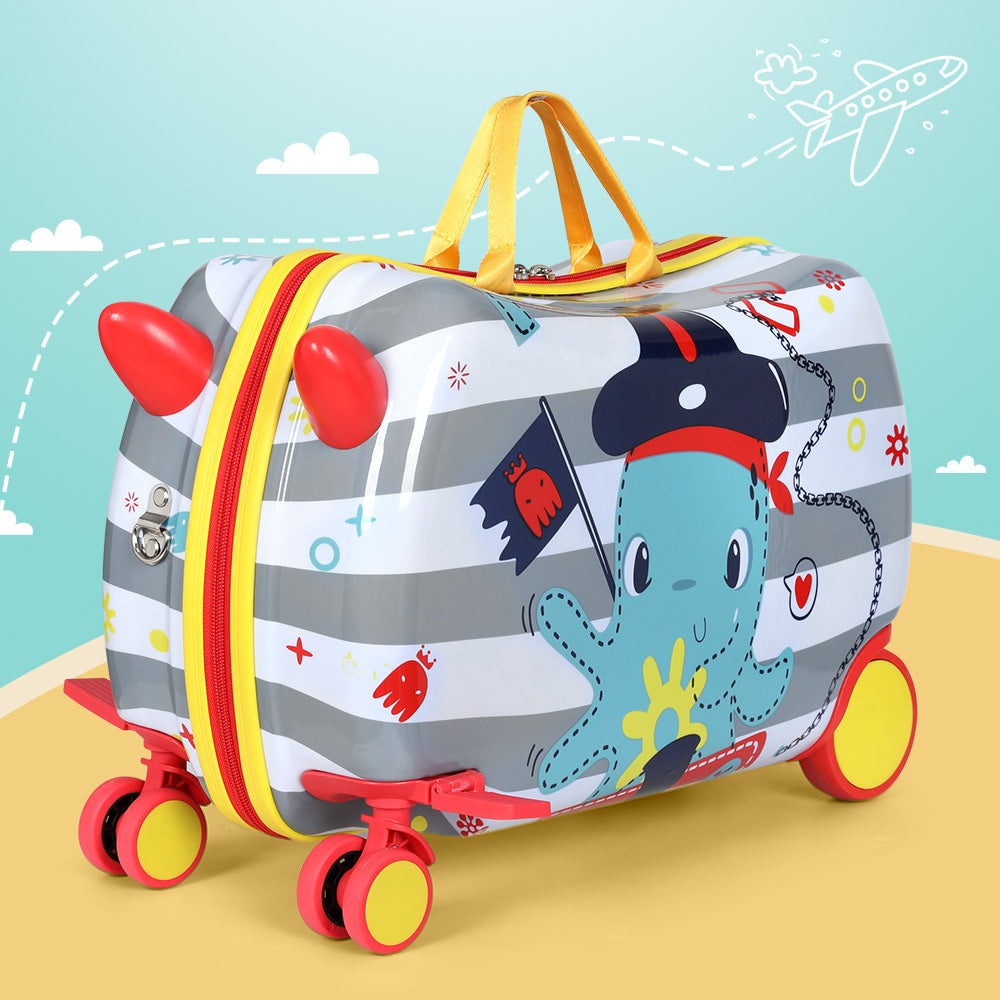 Wanderlite Kids Ride On Luggage Children Suitcase Trolley Travel