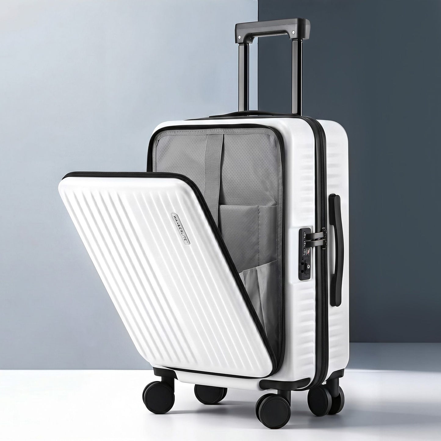 Wanderlite 20" Luggage Suitcase Front Pocket