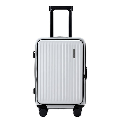 Wanderlite 20" Luggage Suitcase Front Pocket Travel Carry On Dual TSA White