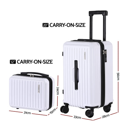 Wanderlite 2pcs Trunk Luggage Suitcase