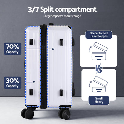 Wanderlite 2pcs Trunk Luggage Suitcase