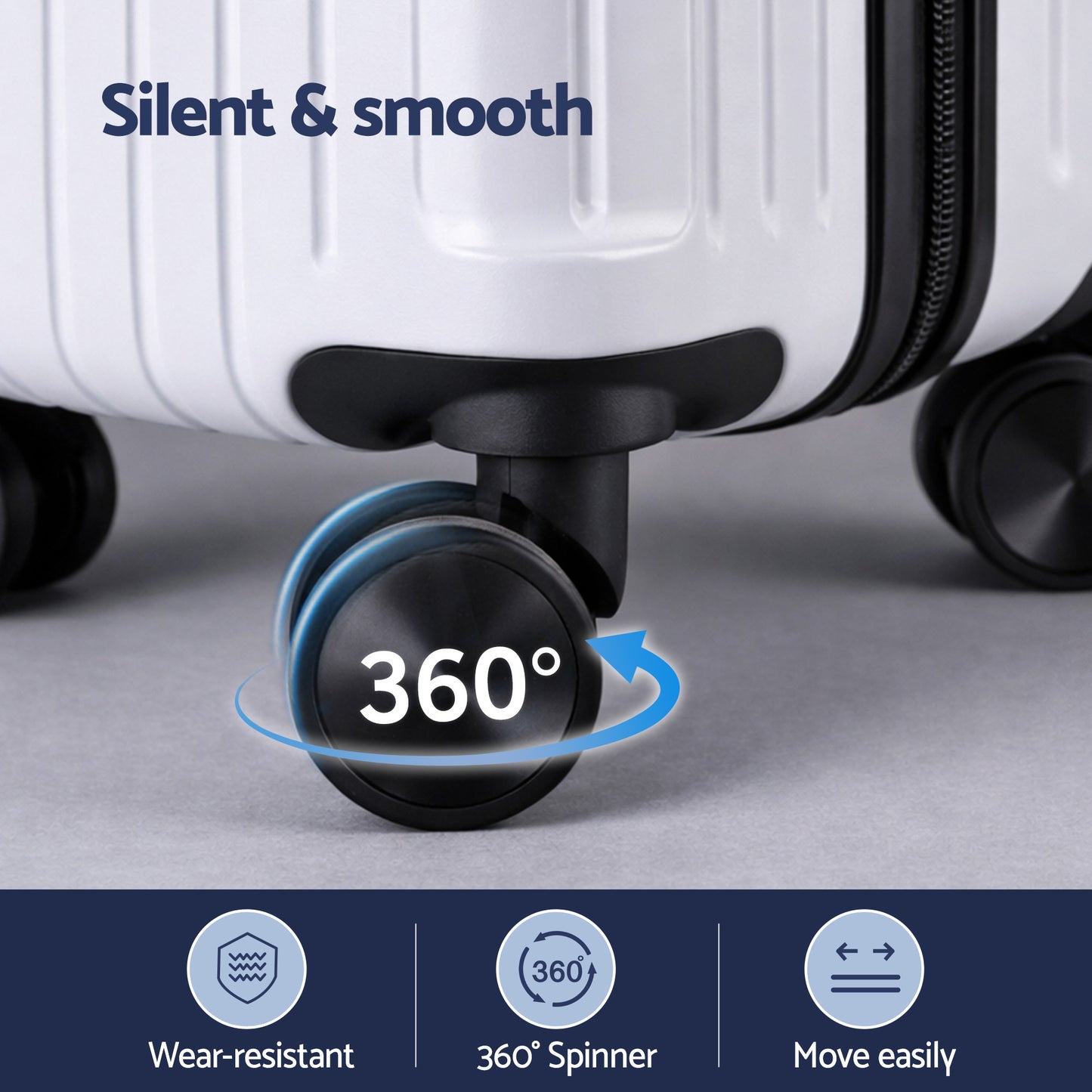 Wanderlite 2pcs Trunk Luggage Suitcase