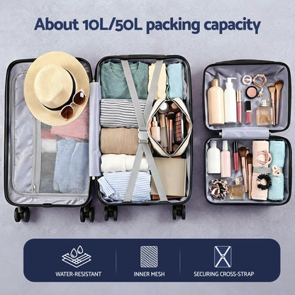 Wanderlite 2pcs Trunk Luggage Suitcase