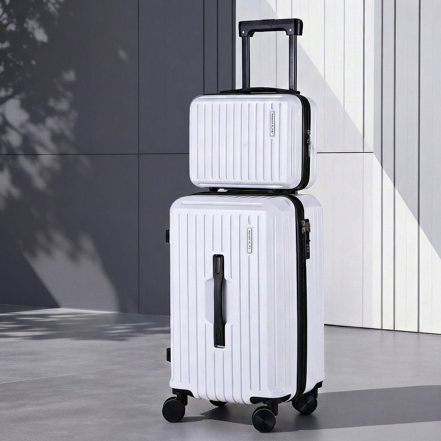 Wanderlite 2pcs Trunk Luggage Suitcase