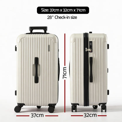 Wanderlite 28" Trunk Luggage Suitcase Travel 5 Wheels