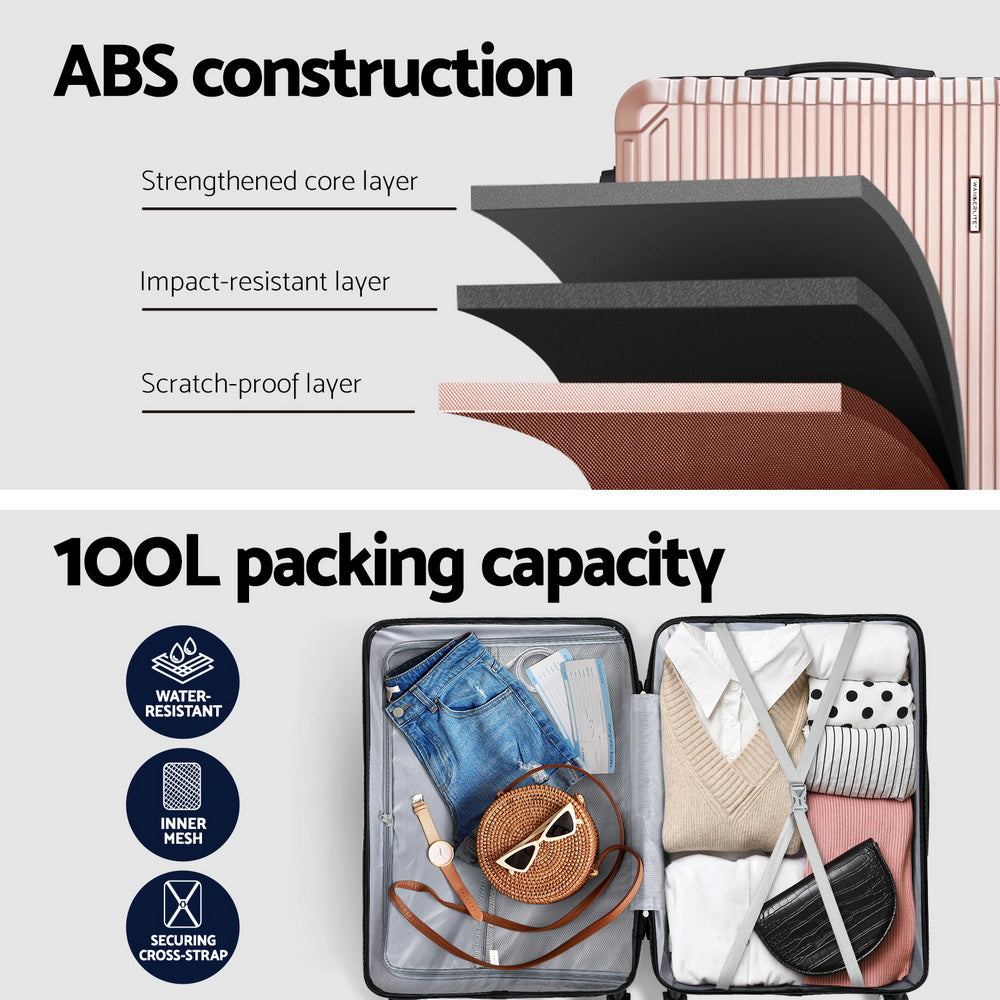 Wanderlite 28'' Luggage - TSA Hard Case Suitcase Set