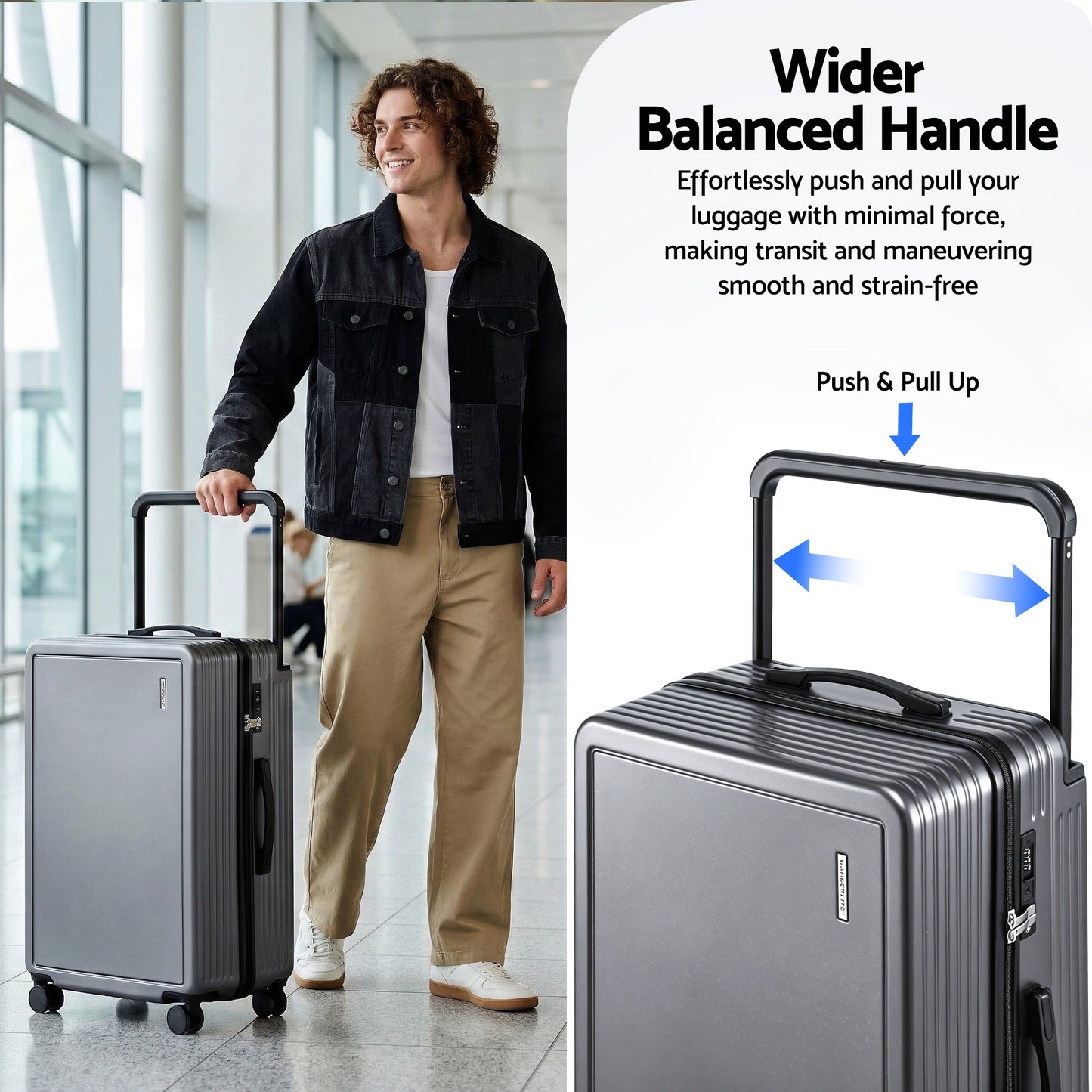 Wanderlite 28" Wide Handle Luggage Suitcase