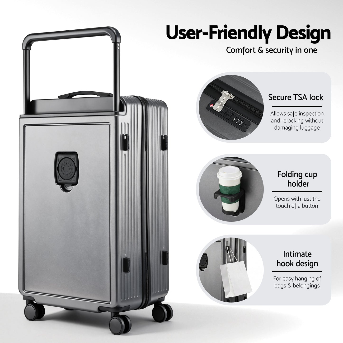 Wanderlite 28" Wide Handle Luggage Suitcase