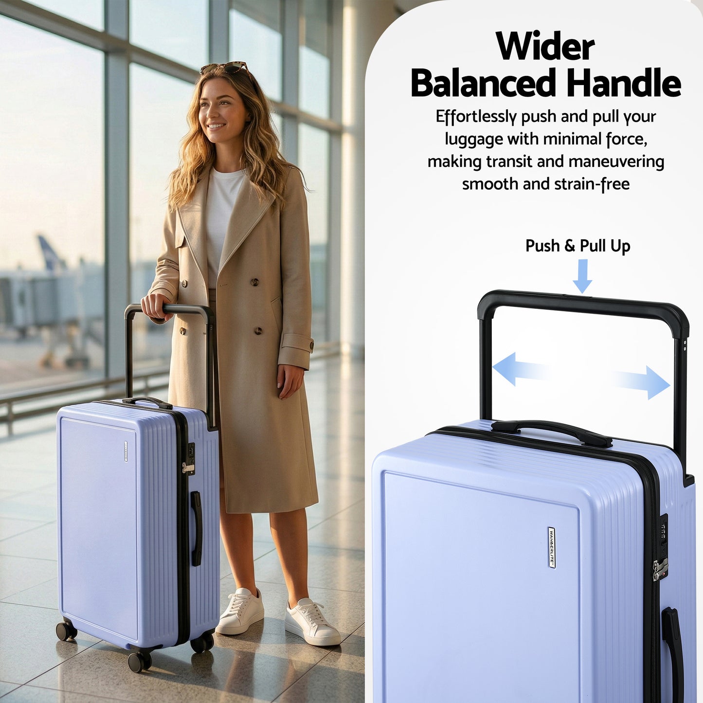 Wanderlite 28" Wide Handle Luggage Suitcase