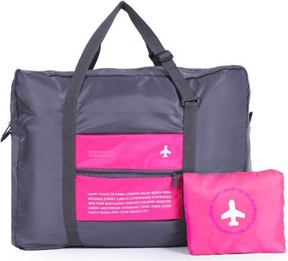 Compact Foldable Travel Duffel Bag – Lightweight Carry-On for Weekend Trips, Overnight & Gym Use (Pink) | Other Colors Available In-Store