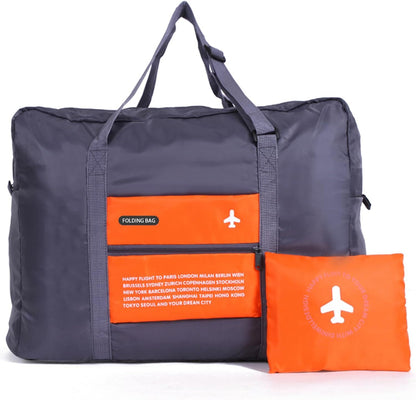 Compact Foldable Travel Duffel Bag – Lightweight Carry-On for Weekend Trips, Overnight & Gym Use (Orange) | Other Colors Available In-Store