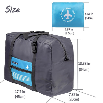 Compact Foldable Travel Duffel Bag – Lightweight Carry-On for Weekend Trips, Overnight & Gym Use (Blue) | Other Colors Available In-Store