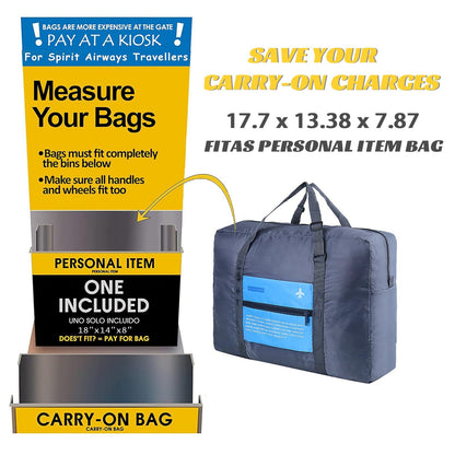 Compact Foldable Travel Duffel Bag – Lightweight Carry-On for Weekend Trips, Overnight & Gym Use (Blue) | Other Colors Available In-Store