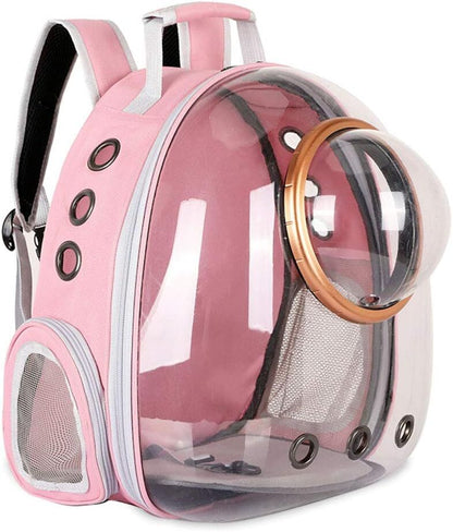 Pet Space Capsule Backpack, Small Medium Cat Puppy Dog Carrier, Transparent Breathable Heat Proof, Pet Carrier for Travel Hiking Walking Camping, Grey
