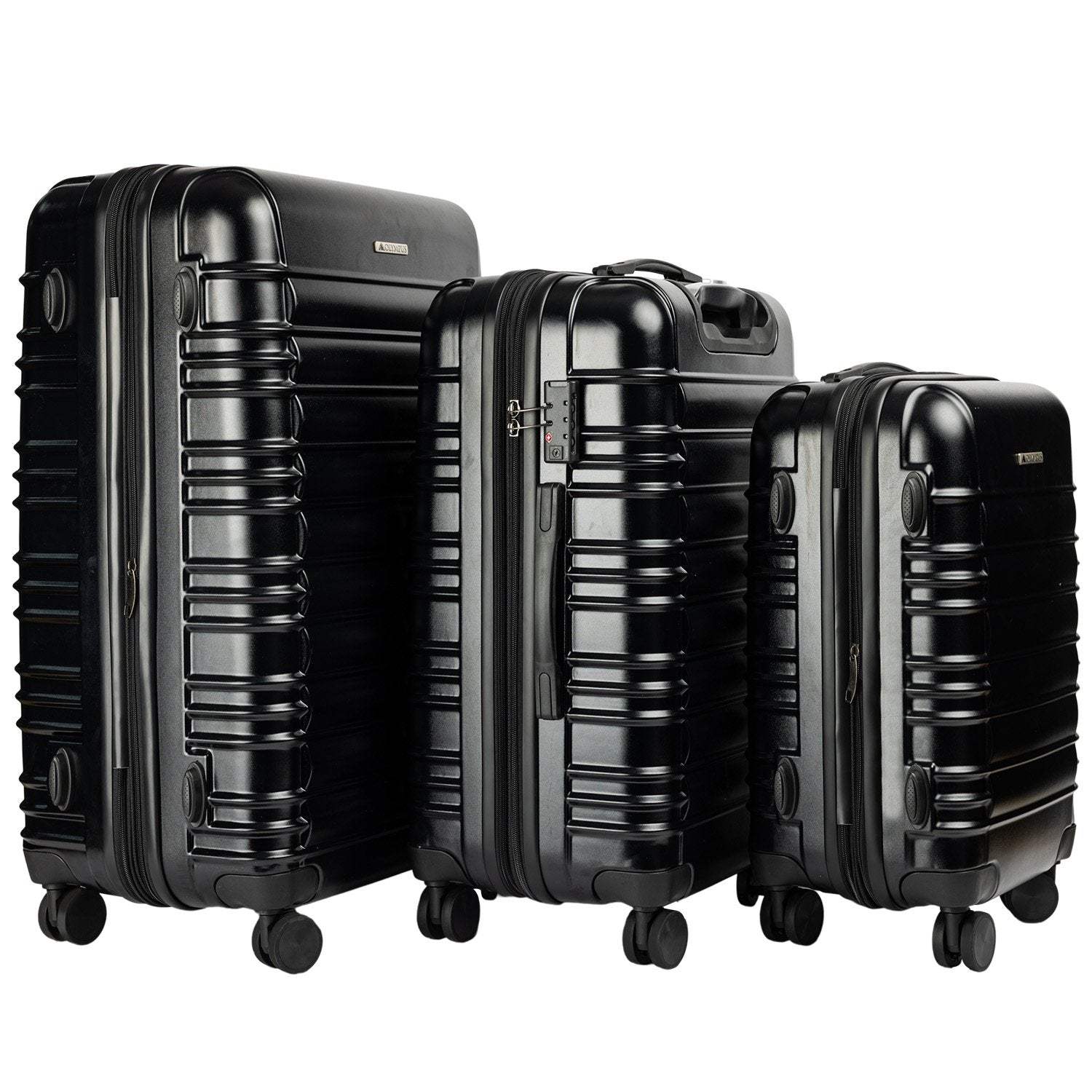 Luggage Sets by Olympus - Noctis 3PC Hard Shell - Black