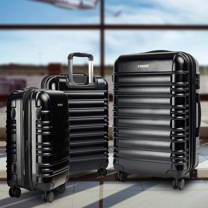 Luggage Sets by Olympus - Noctis 3PC Hard Shell - Black