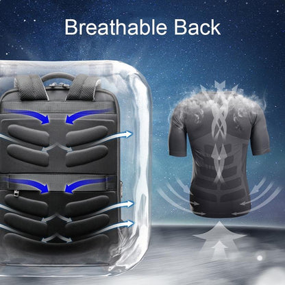 Silver Gray Multifunctional Anti-theft Laptop Backpack with Usb Charging Hole