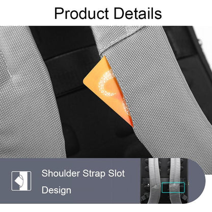 Silver Gray Multifunctional Anti-theft Laptop Backpack with Usb Charging Hole