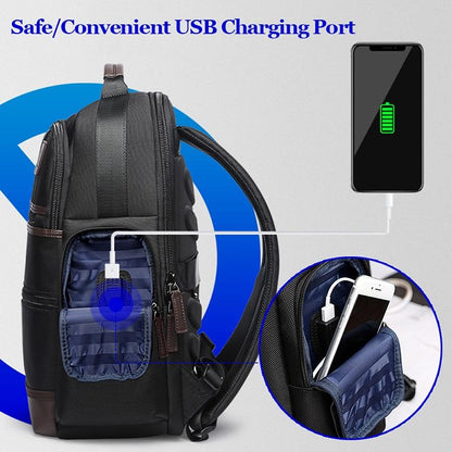 Large Capacity Anti-Theft Usb Shoulder Bag - Waterproof & Business Ready