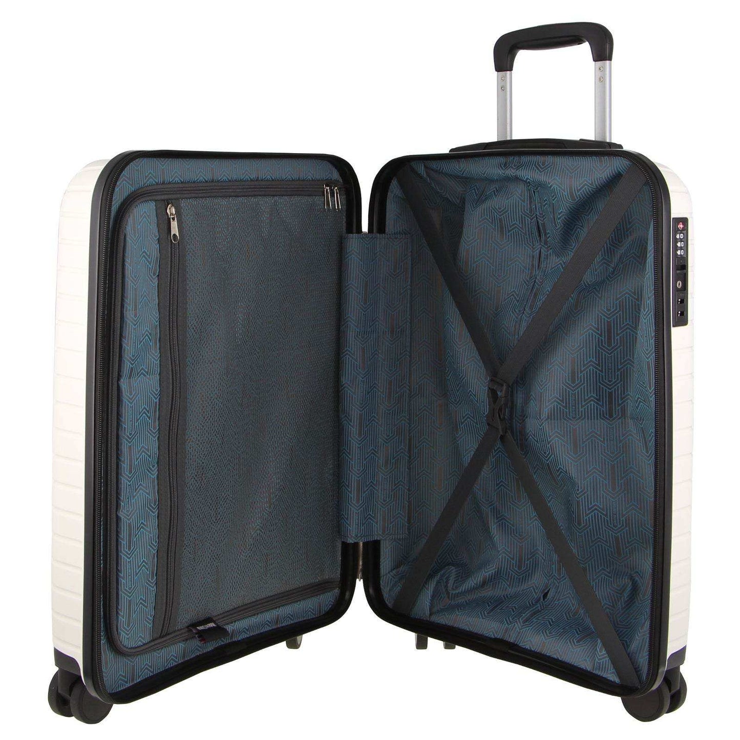 Pierre Cardin Suitcase Travel Luggage Bag - White - 65m