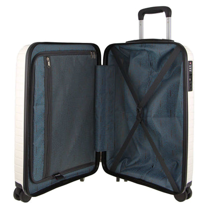 Pierre Cardin Suitcase Travel Luggage Bag - White - 65m