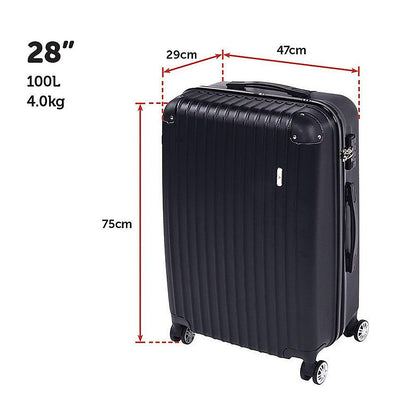 Delegate Suitcases Luggage Set 20 24" 28"Carry On Trolley TSA Travel Bag"