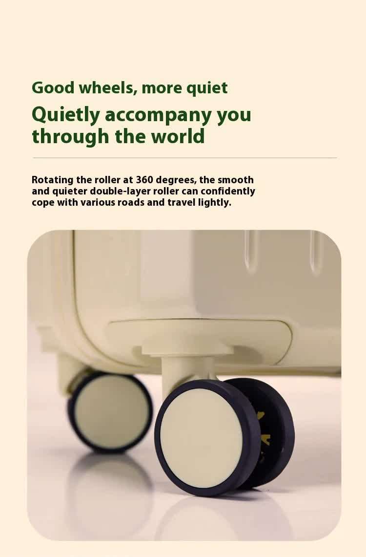 Smart Carry-On Suitcase Luggage with Cup Holder & USB Charging Port