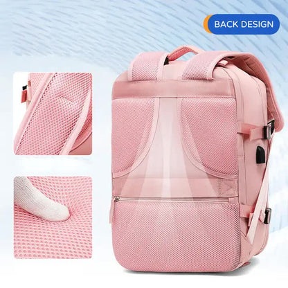 Multi-Compartment Travel Backpack with Shoe Storage and Wet-Dry Separation (Mint Green)31cm(L)*17cm(W)*42cm(H)