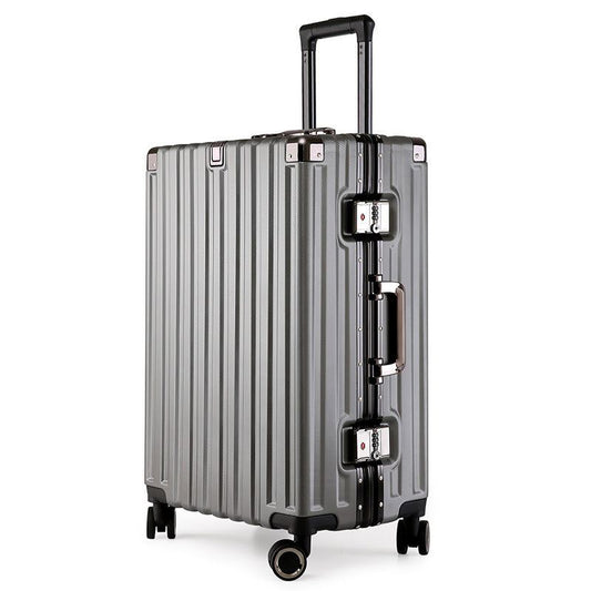 Aluminum Alloy Hard-Shell Suitcase with TSA Lock -20 Spinner Luggage in Grey"
