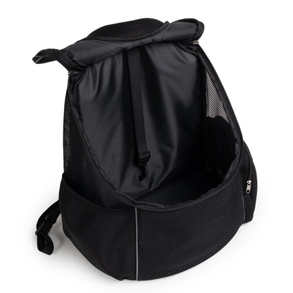 Black Breathable Mesh Pet Carrier Backpack - Head-Out Design for Small Dogs & Cats, Ventilated Travel Hiking Carrier Bag with Front Entry & Pockets