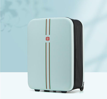 Compact Expandable Foldable Luggage - Reinforced Alloy Handle & Silent Wheels(light green)