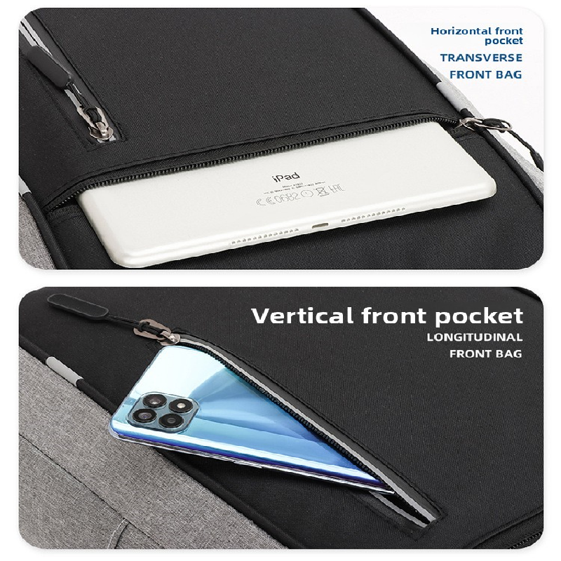 Blue 3 Piece Mens Backpack Set with Sling Bag and Pouch USB Charging Port Large Capacity Laptop Daypack Water Resistant Business Travel School Bag