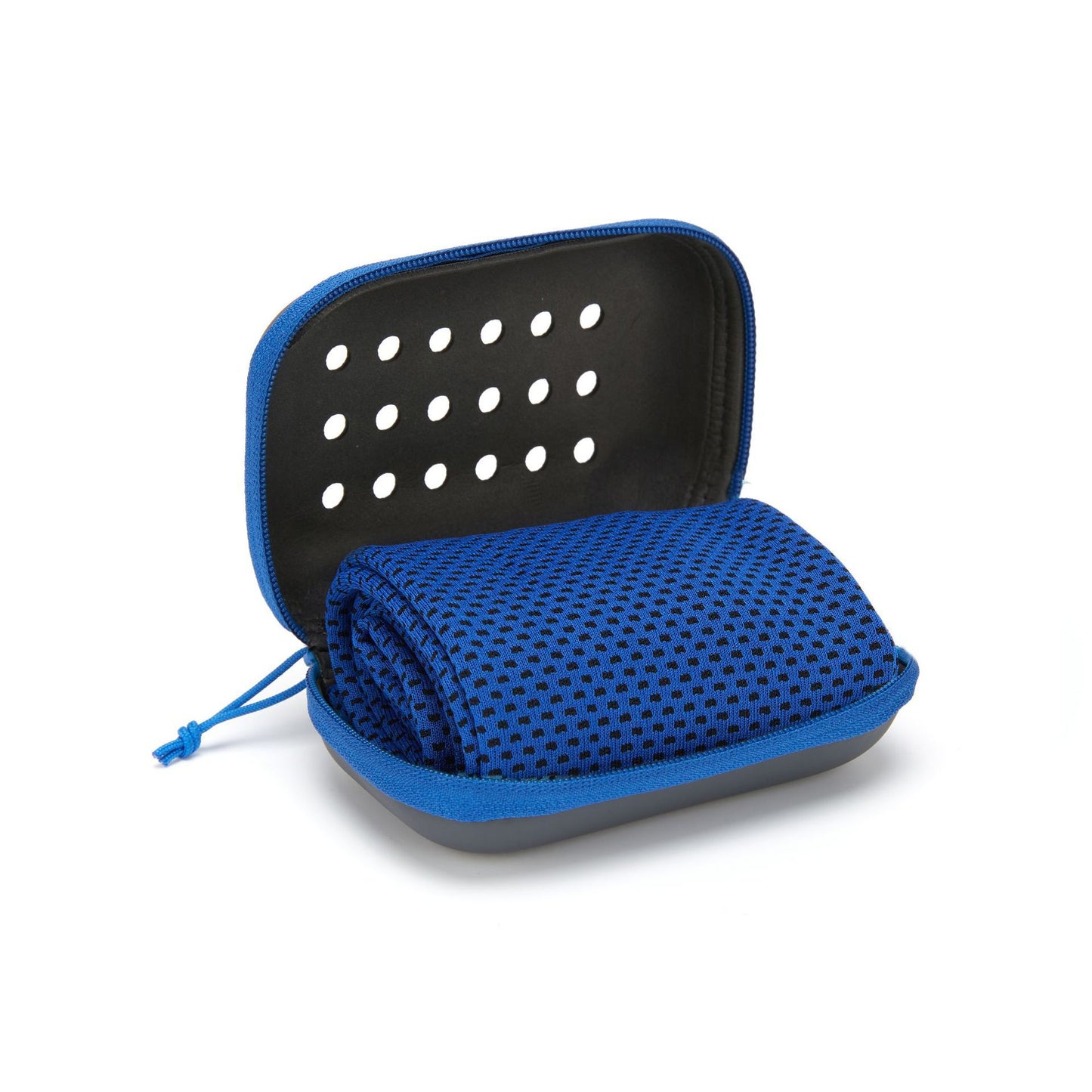 2-PCS Sapphire blue Instant Cooling Towel with EVA Case 30x90cm Breathable Ice Silk Sports Towel Quick Dry for Gym Yoga and Outdoor Workouts