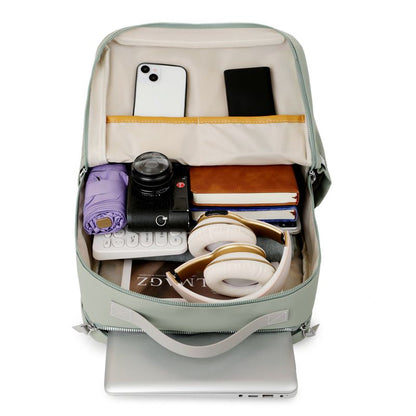 Blue Large Capacity Airbag Backpack Multi-Compartment Laptop Backpack Travel Business Bag