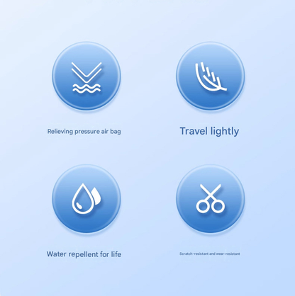 Dark grey Large Capacity Airbag Backpack Multi-Compartment Laptop Backpack Travel Business Bag