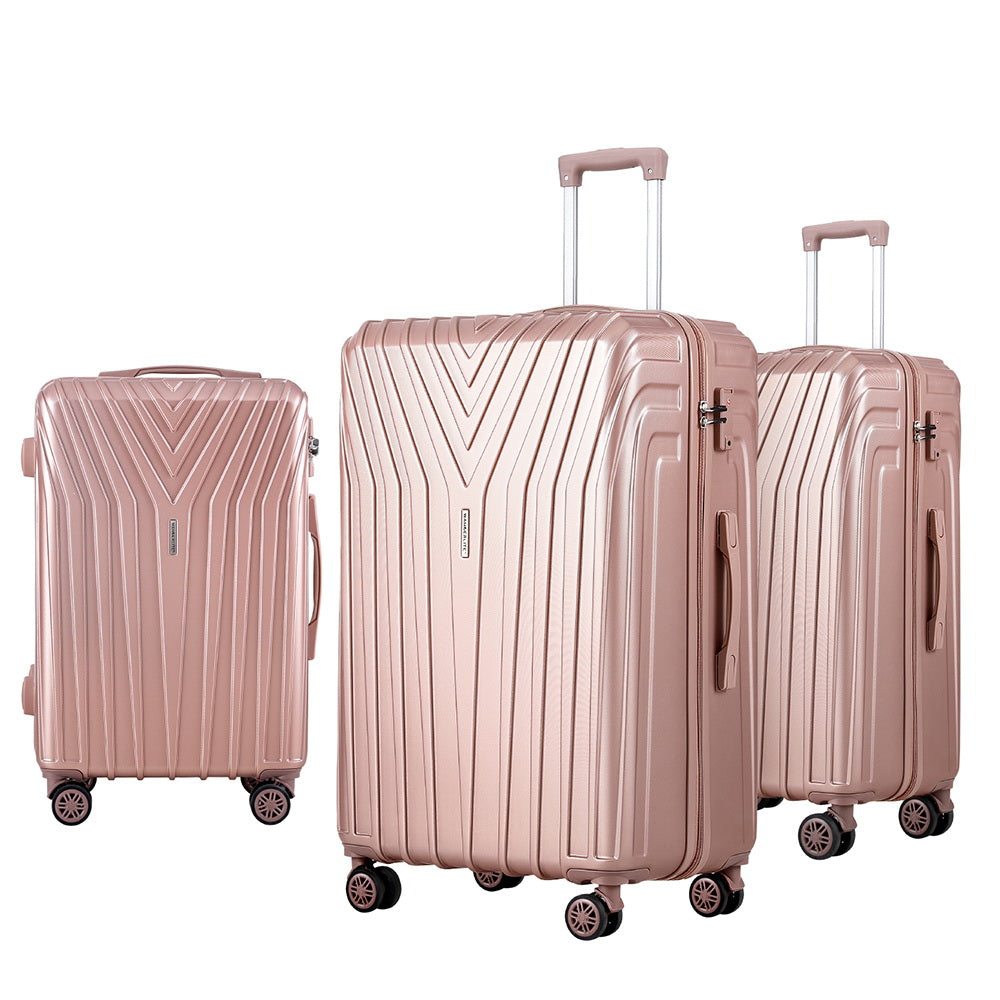 Wanderlite 3pc Luggage Trolley Set Suitcase