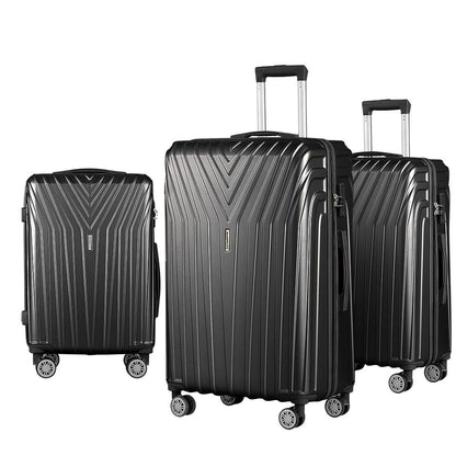 Wanderlite 3pc Luggage Trolley Set Suitcase